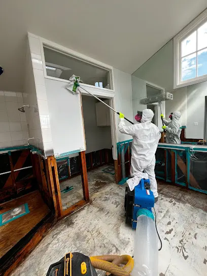 Contained cleanup after a sewage backup in a Calabasas suite