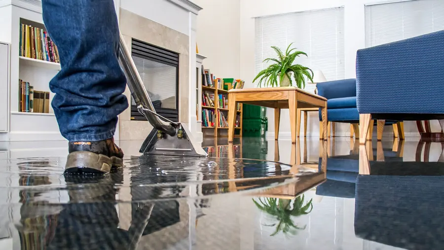 Extracting water from an upscale Calabasas floor